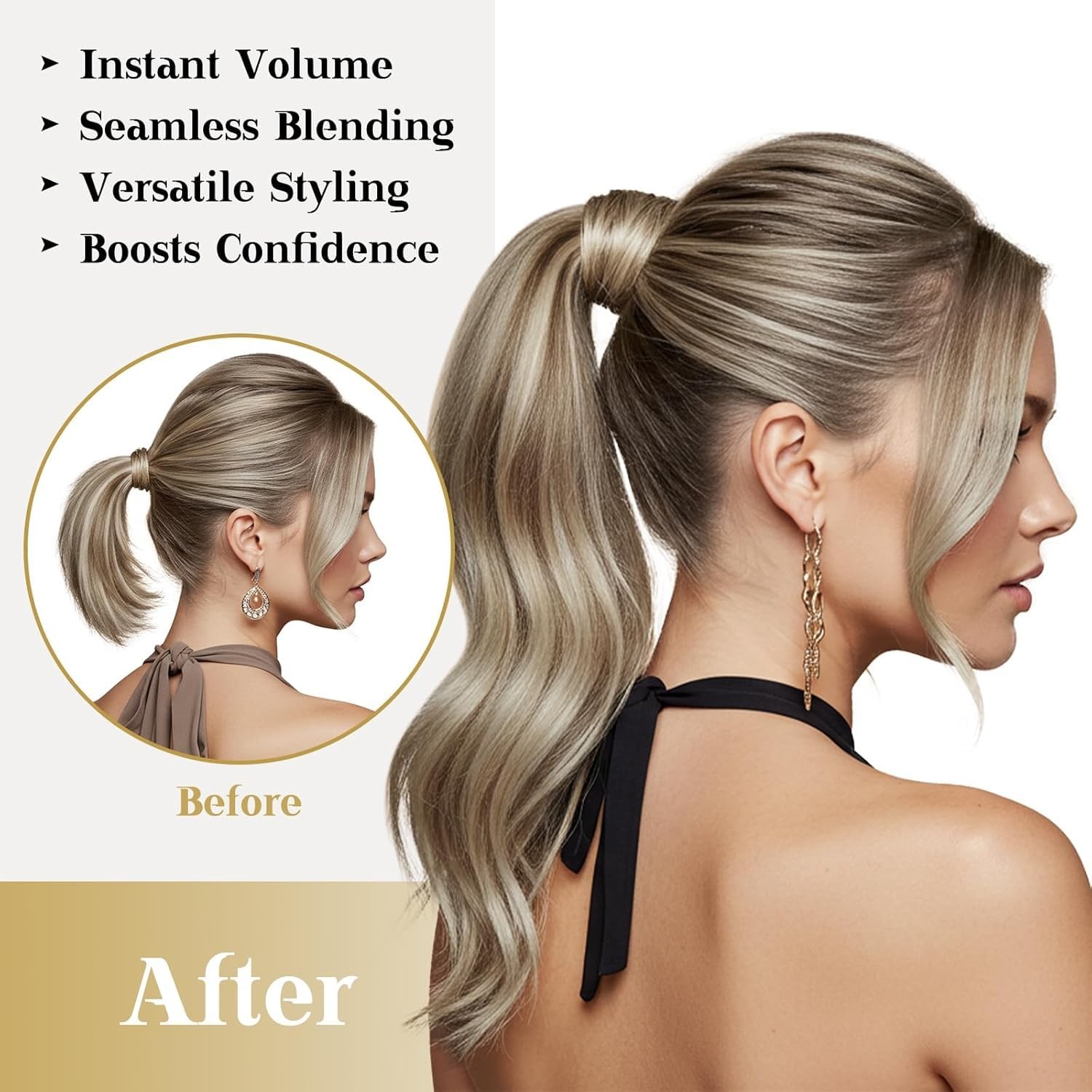 Sunny Hair PONYTAIL 14in Light Brown / Platinum Blonde Hair Extensions