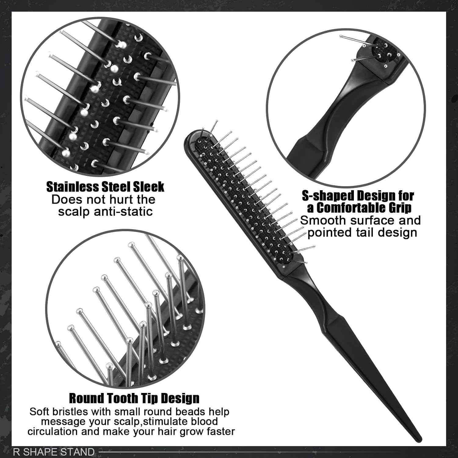 2 Pack Wig Head Stand with 3 PCS Wig Brush Comb, Travel Wig Holder Comb Set
