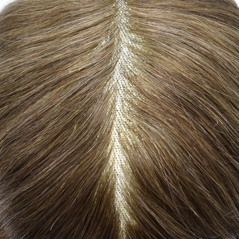 Mens Toupee Hairpiece Fine Mono Hair System Replacements Poly Skin Pu Mens Wigs