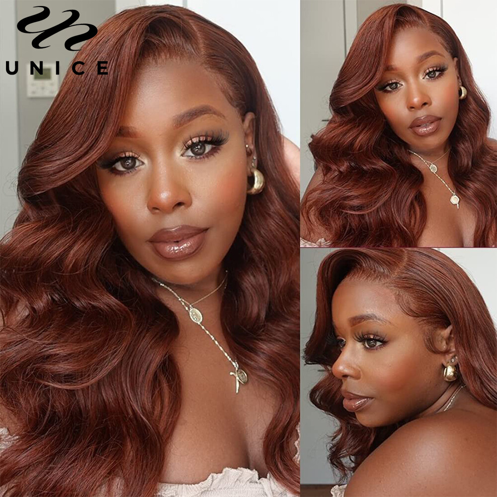 Brazilian Reddish Brown Body Wave Bundles Human Hair Weave Cooper Red Extensions