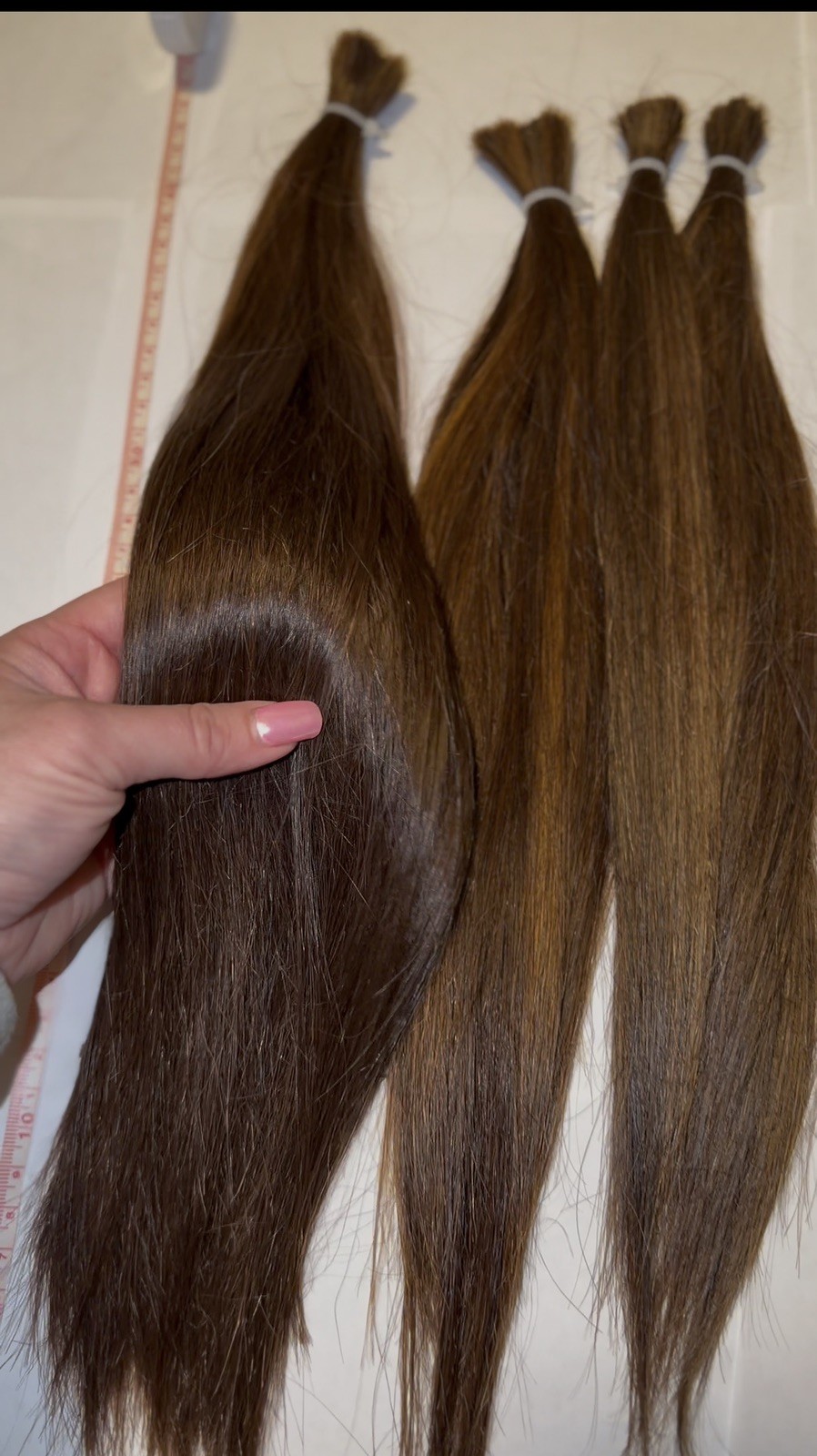 100% Slavic Human Hair Ponytail 137g 45cm Remy Natural Medium Brown Straight