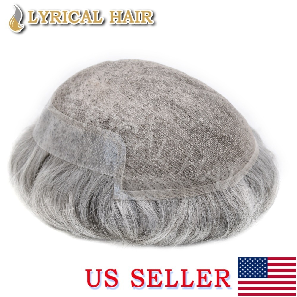 Lyrical Hair Lace Front Mens Toupee Natural Hairline Human Hair Hairpiece System