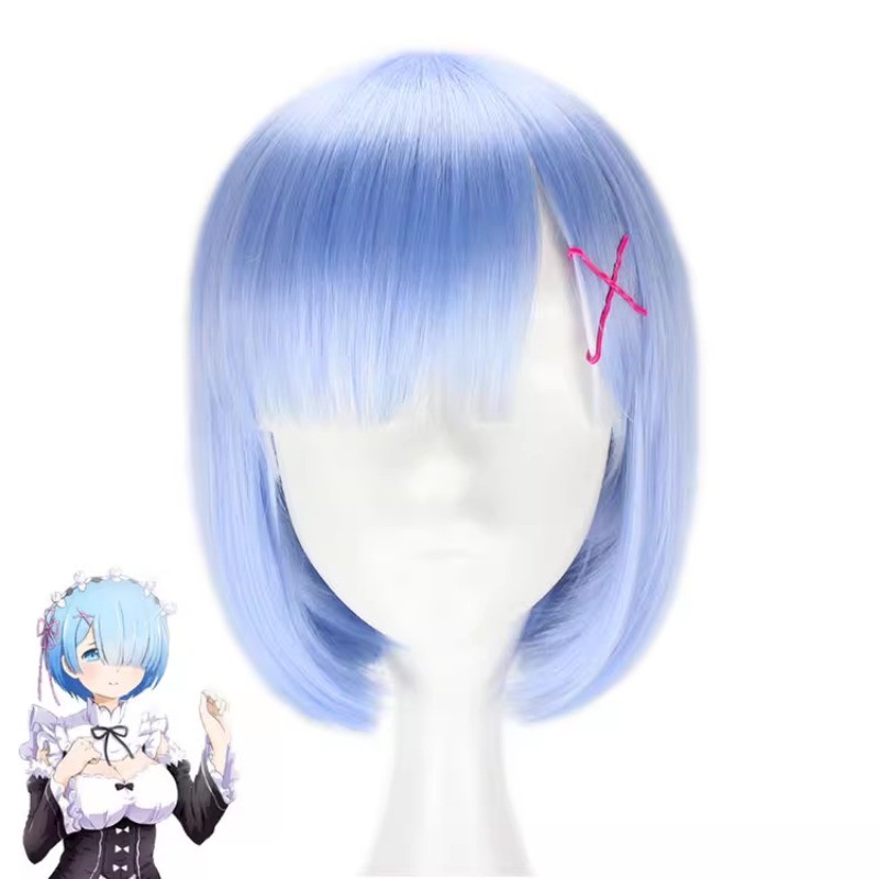 Re: ZERO – Starting Life in Another World Rem Ram Wig Cosplay Performance