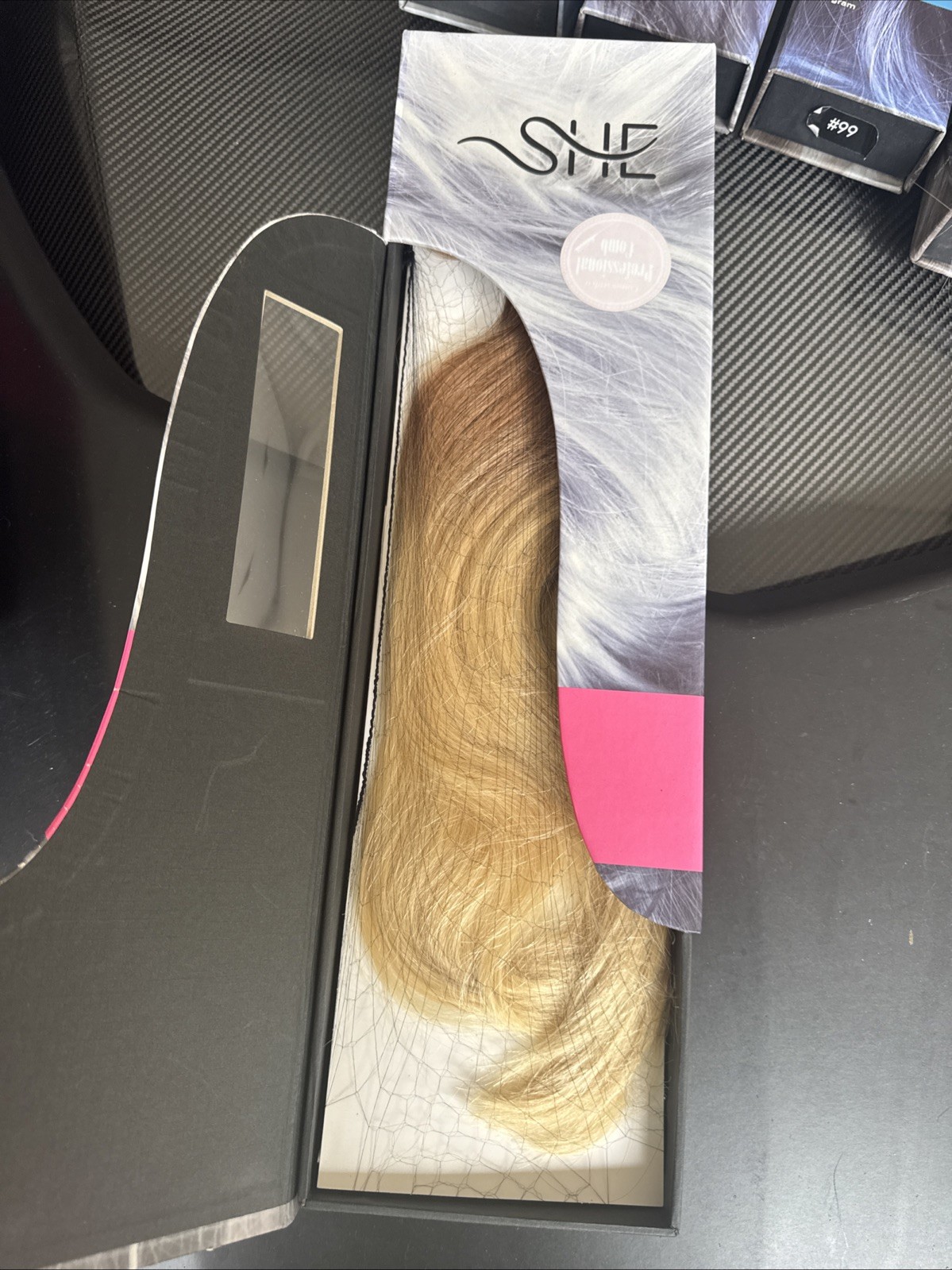 SHE Flip & Go 100% Remy Human Hair Extension, #8/613 16-18 Inches