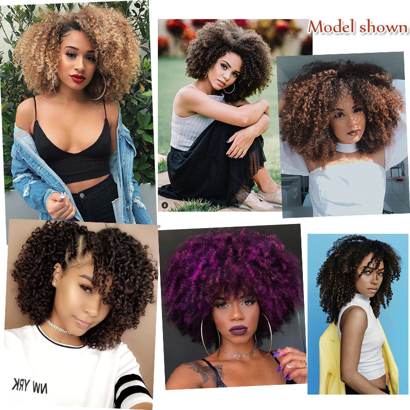 Curly Kinky Deep Wave 3 Bundle Thick Afro Crochet As Human Hair Brazilian 90g US