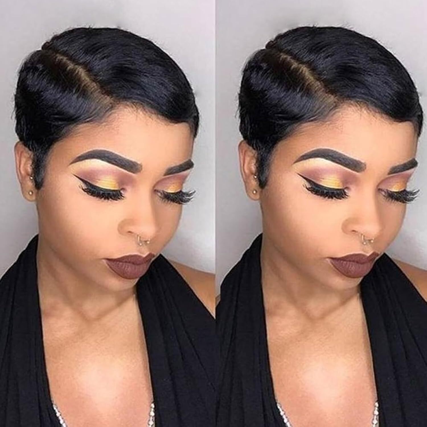 Short Pixie Lace Front Wig, Side Part, HD Lace, Pre-Plucked, Natural Color