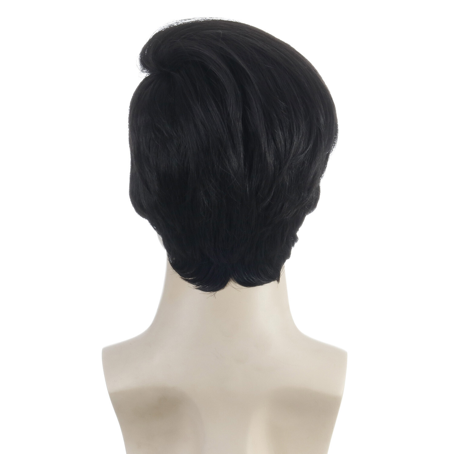 Men Wig Short Little Wavy Synthetic Hair Heat Resistant Male Natural Look Style