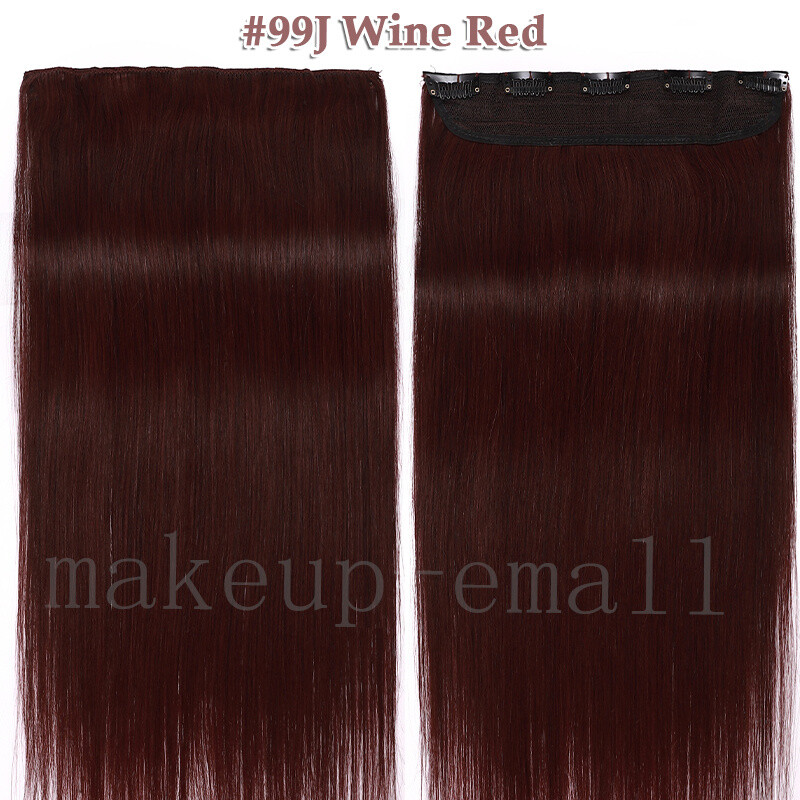 One Piece Clip In Thick Remy Human Hair Extensions 3/4 Full Head Straight & Wavy