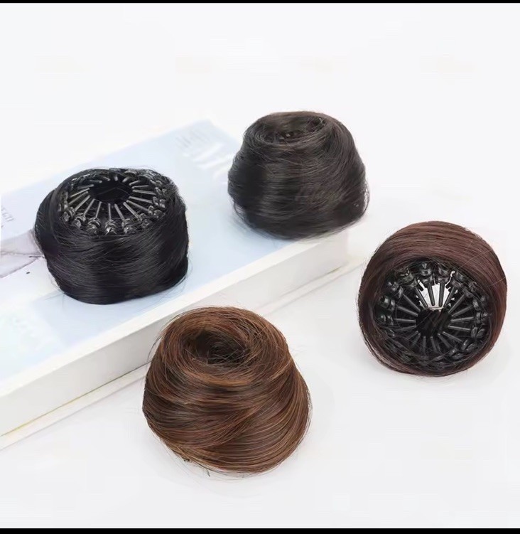 Messy Bun Hair Piece Real Human Hair Scrunchie Clip In Updo Extension,’
