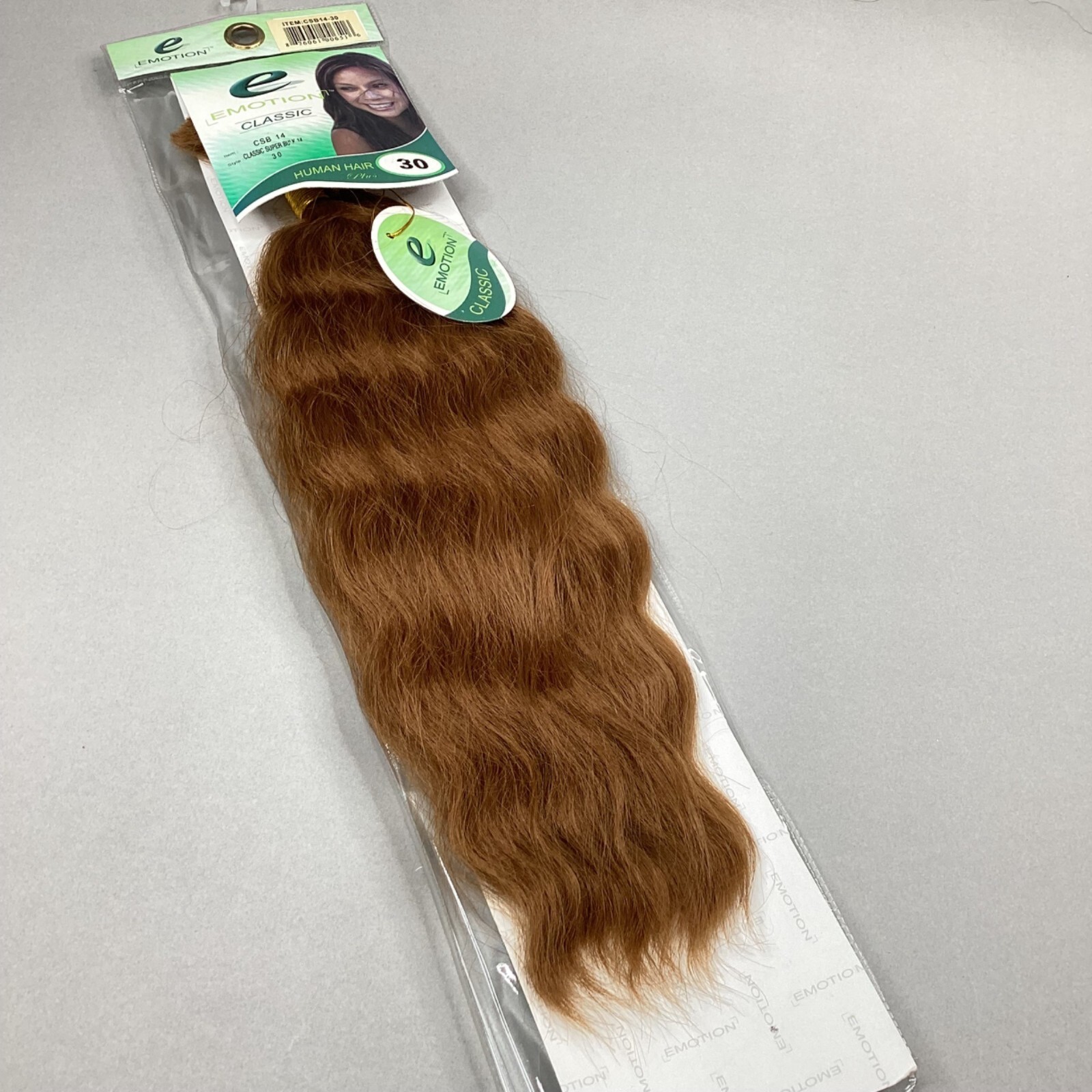 14” Honey Brown #30 Super Wave Bulk Micro Braiding Blend Hair