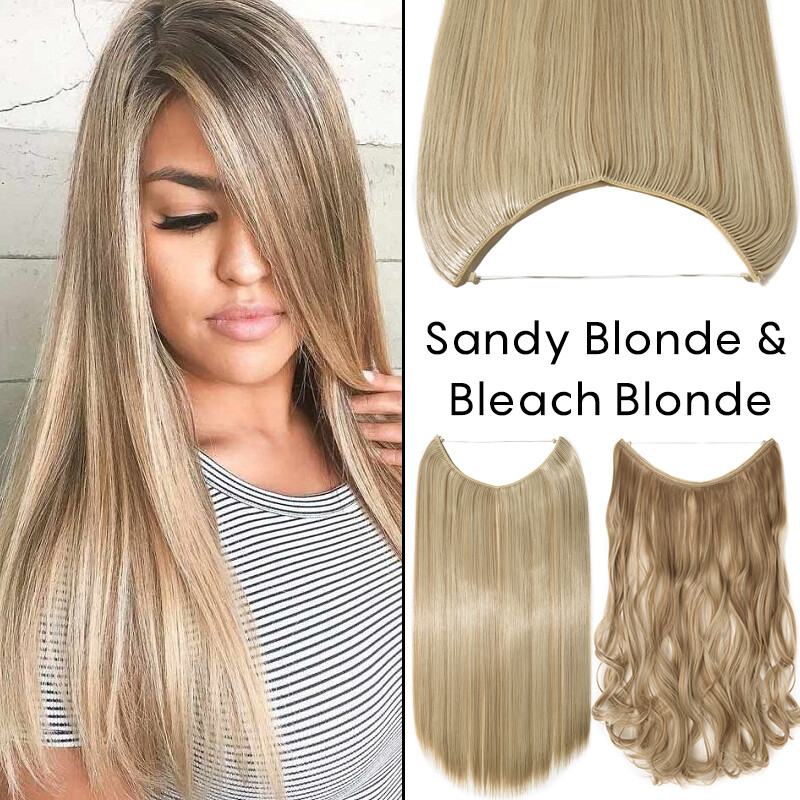 Hidden Wire In Hair Extensions One Piece Thick Invisible Hairpiece As Human Real