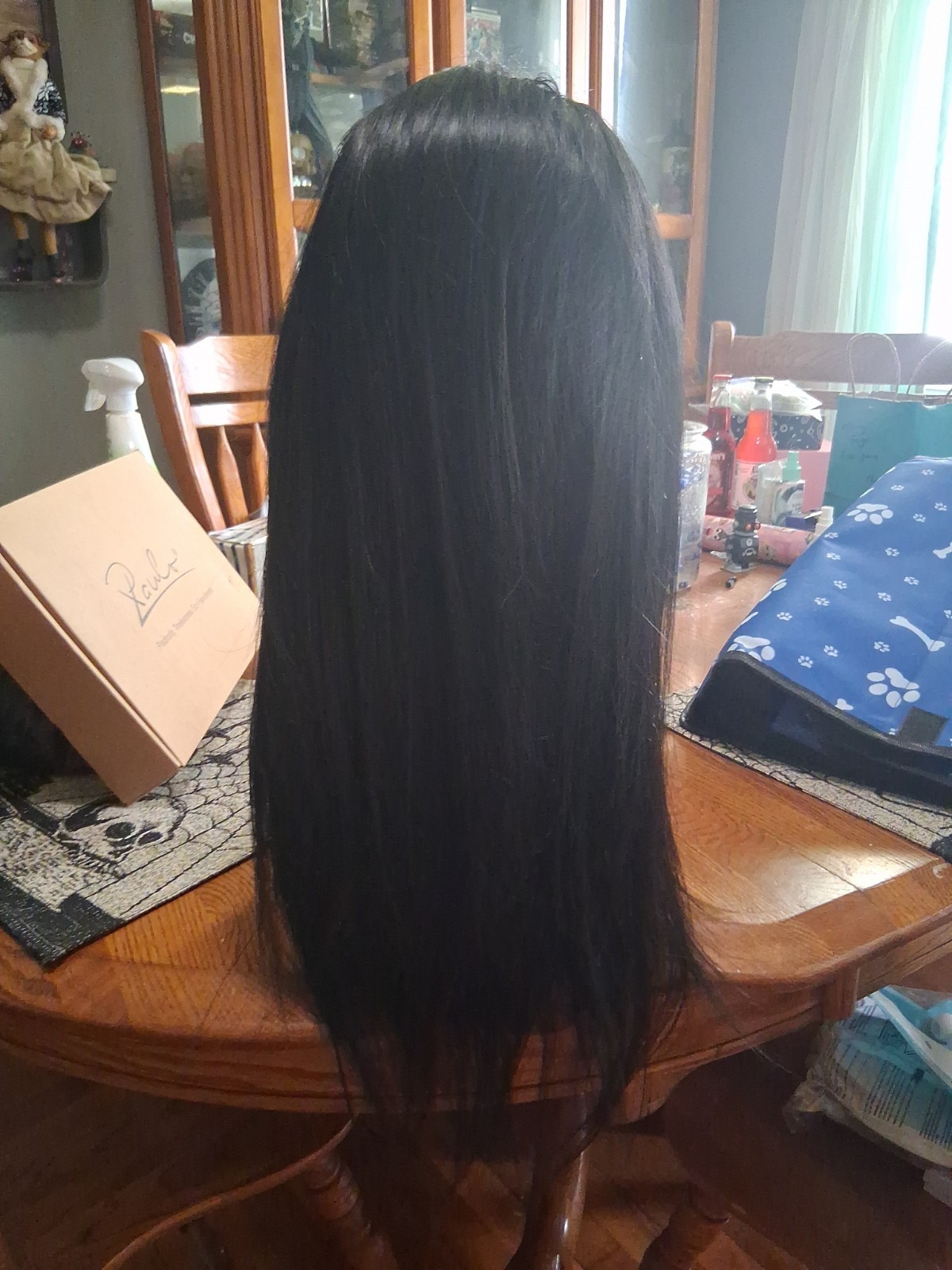 22″ Straight Black Tangle Free Wig With Hair Band