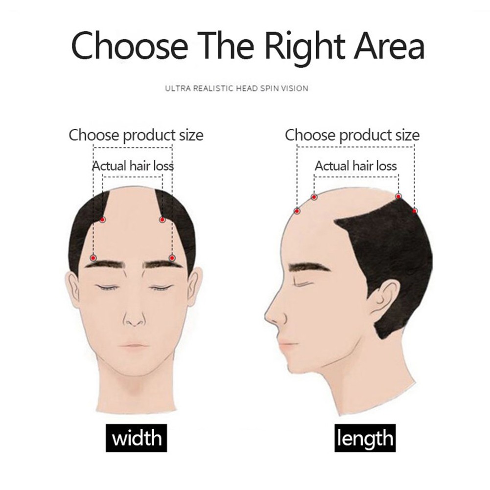 Short Hairpiece Real Human Hair Clip in Tape Hair Pieces Wig Toppers For Men