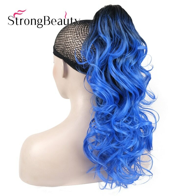 20″ Curly Ponytail Synthetic Clip In Claw Drawstring Extension Hairpiece 180g