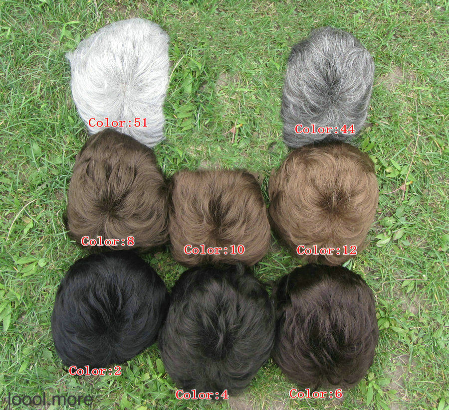 Menfolk Man Men Male Daily Wear Hair Full Wig short straight wigs 9 colors