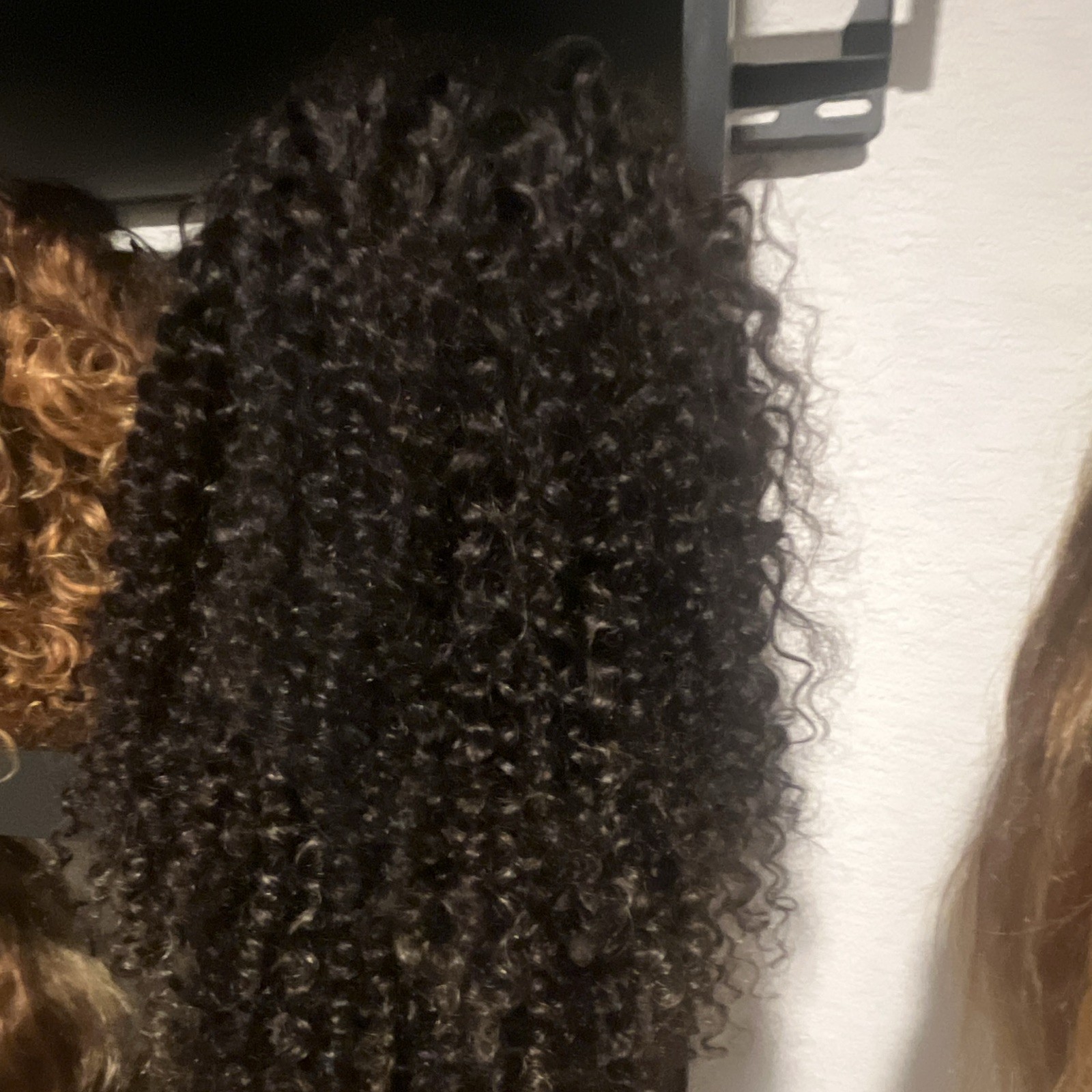 Lace Front Curly Human Hair Wig for Women Black Shade 21-30 in One Size