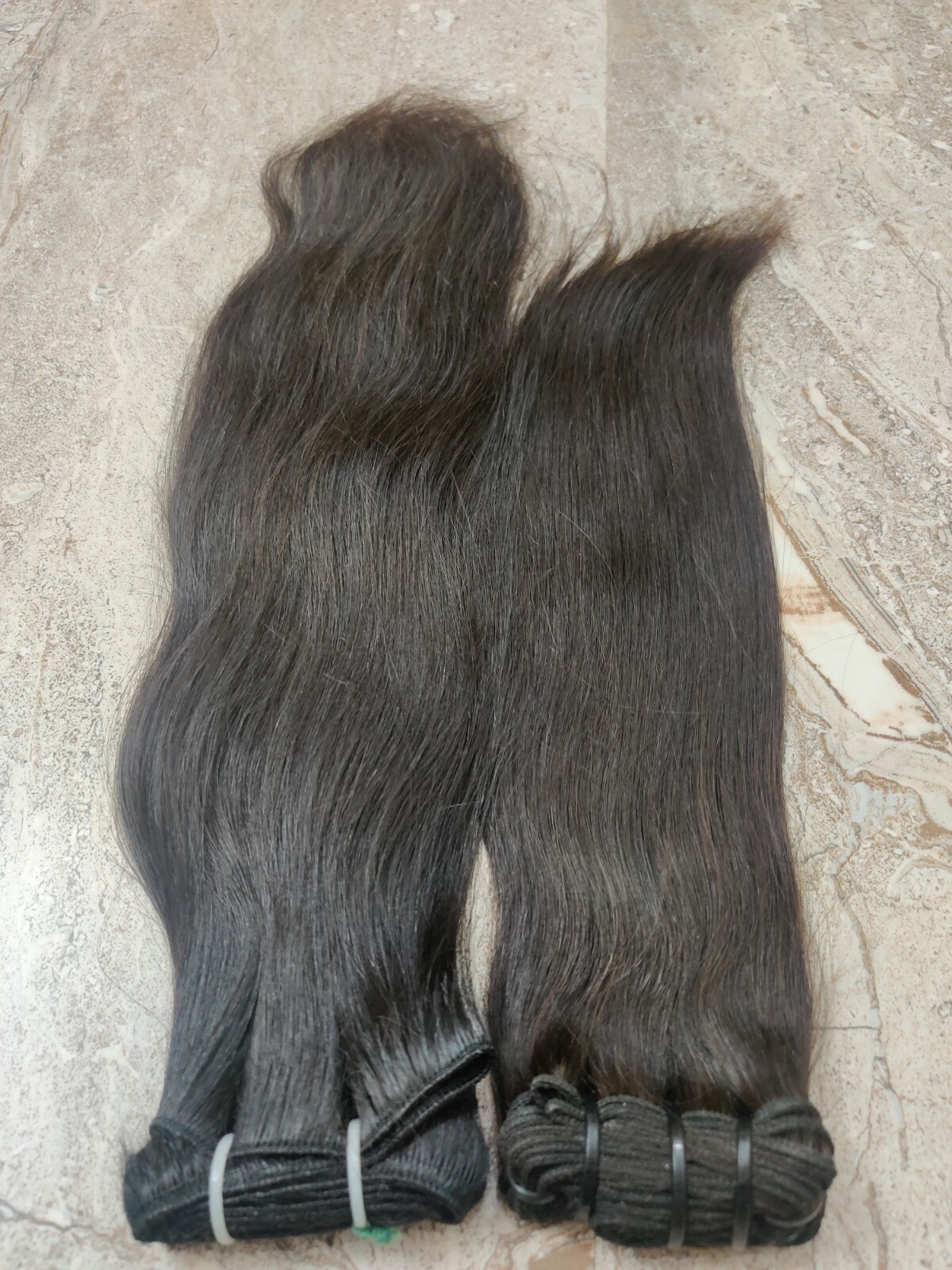 Indian Virgin Raw Hair Wholesale 18,20 Inch Weft Bundles 2 Bundles 200g