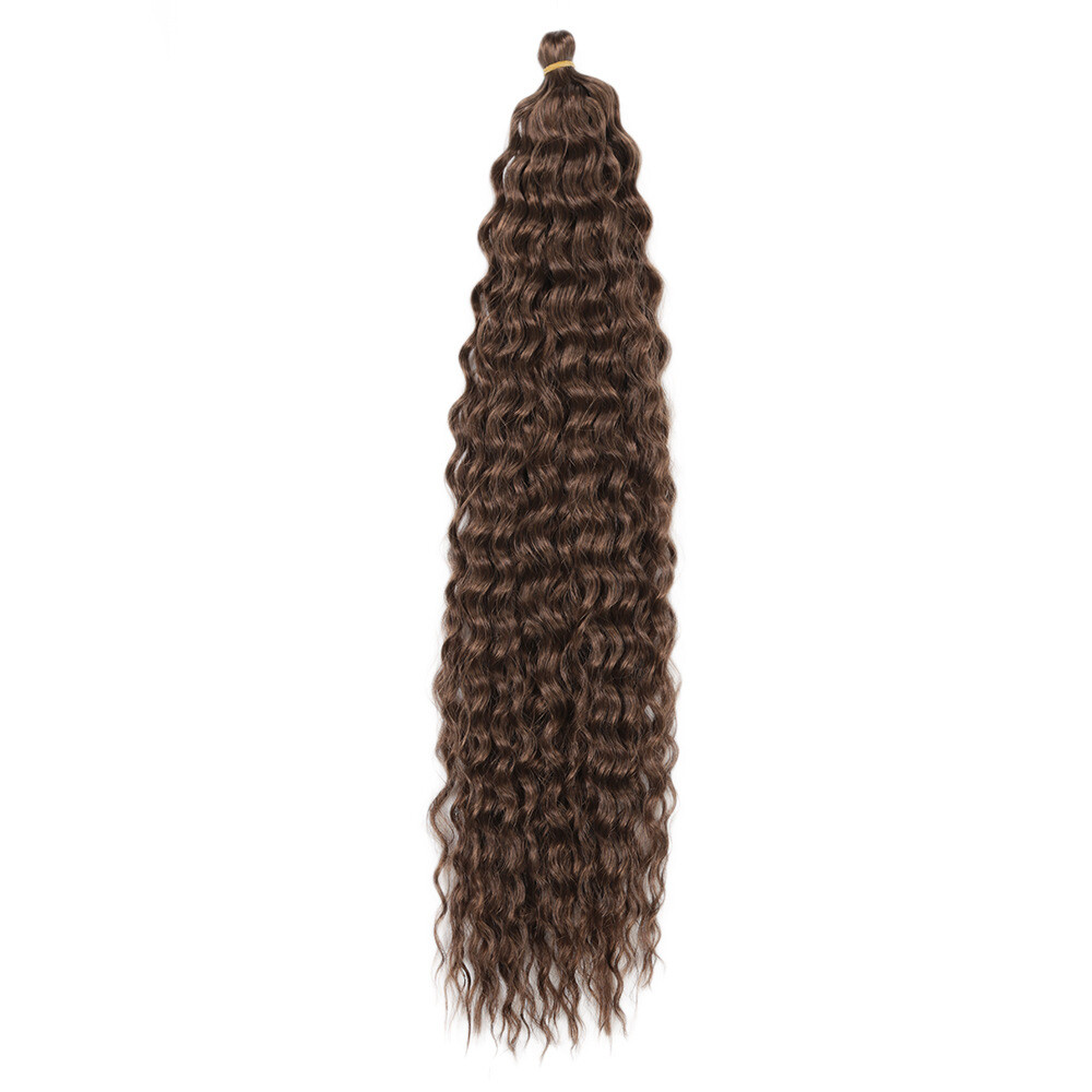 22″ Deep Wave Twist Crochet Braids Afro Curl Synthetic Braiding Hair Extensions