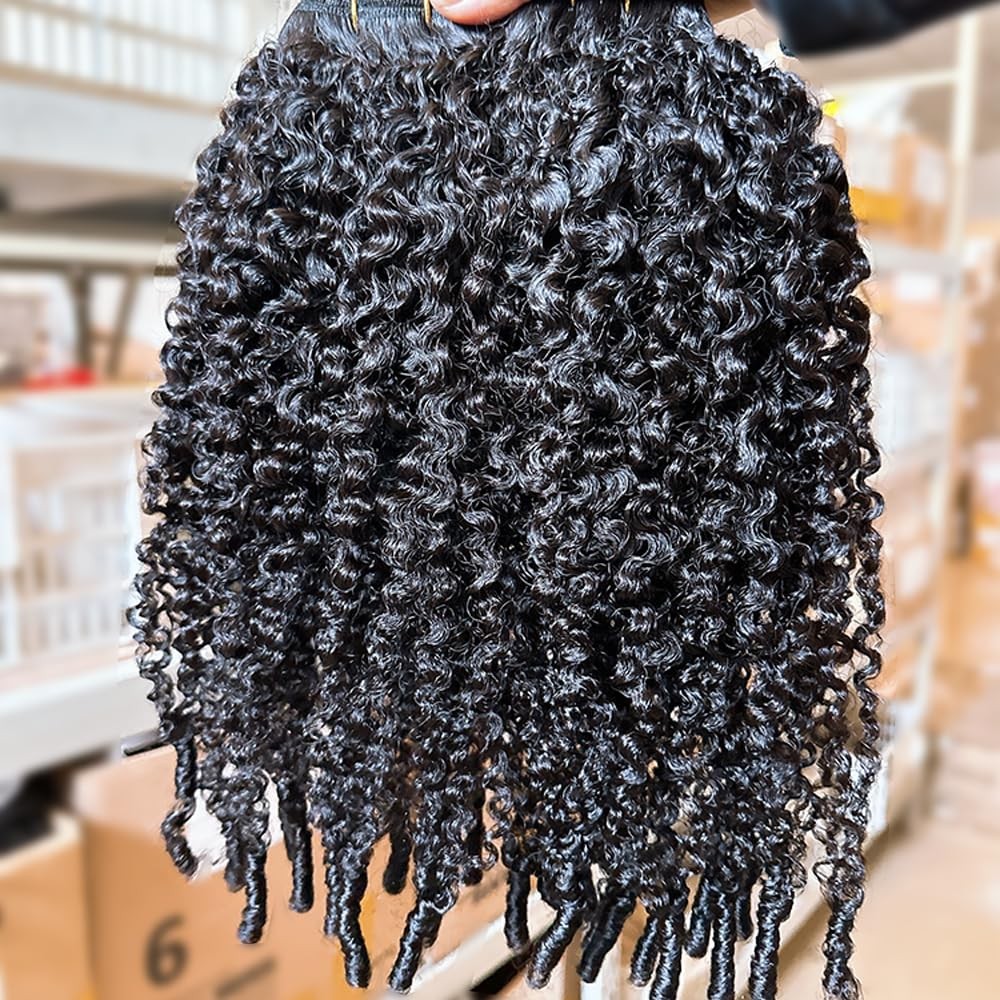 Burmese Curly Clip in Hair Extensions Human Hair 3C4A Lace Clip in Human Hair Ex