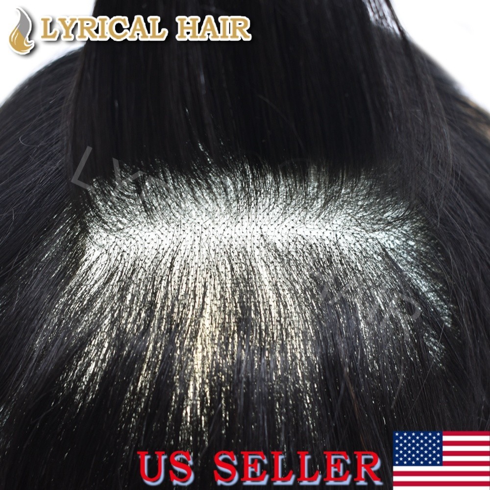 Lyrical Hair Full French Lace Hair System Human Hair Natural Mens Toupee Hairpie