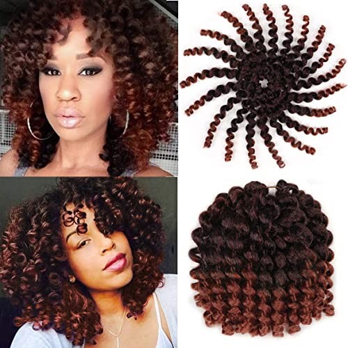 Jamaican Bounce Crochet Hair 8 Inch 5 Packs 20Roots Jumpy Wand Curl Crochet