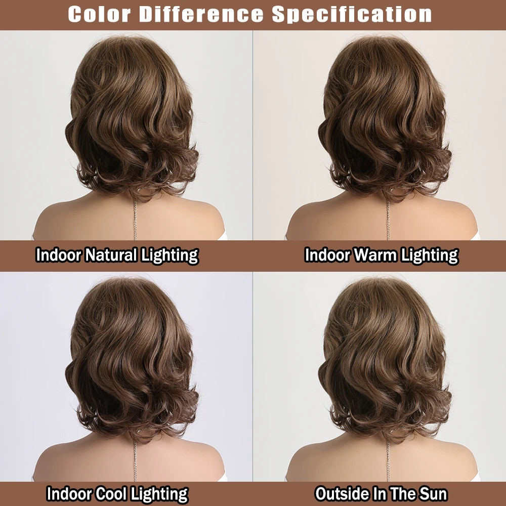 Wavy Layered 12 In Mid Length Women Natural Daily Shag Caples Synthetic Hair Wig