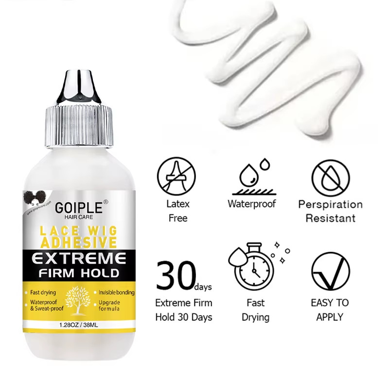 Wig Glue and Remover for Lace Front Waterproof Hair Replacement Adhesive Lace Me