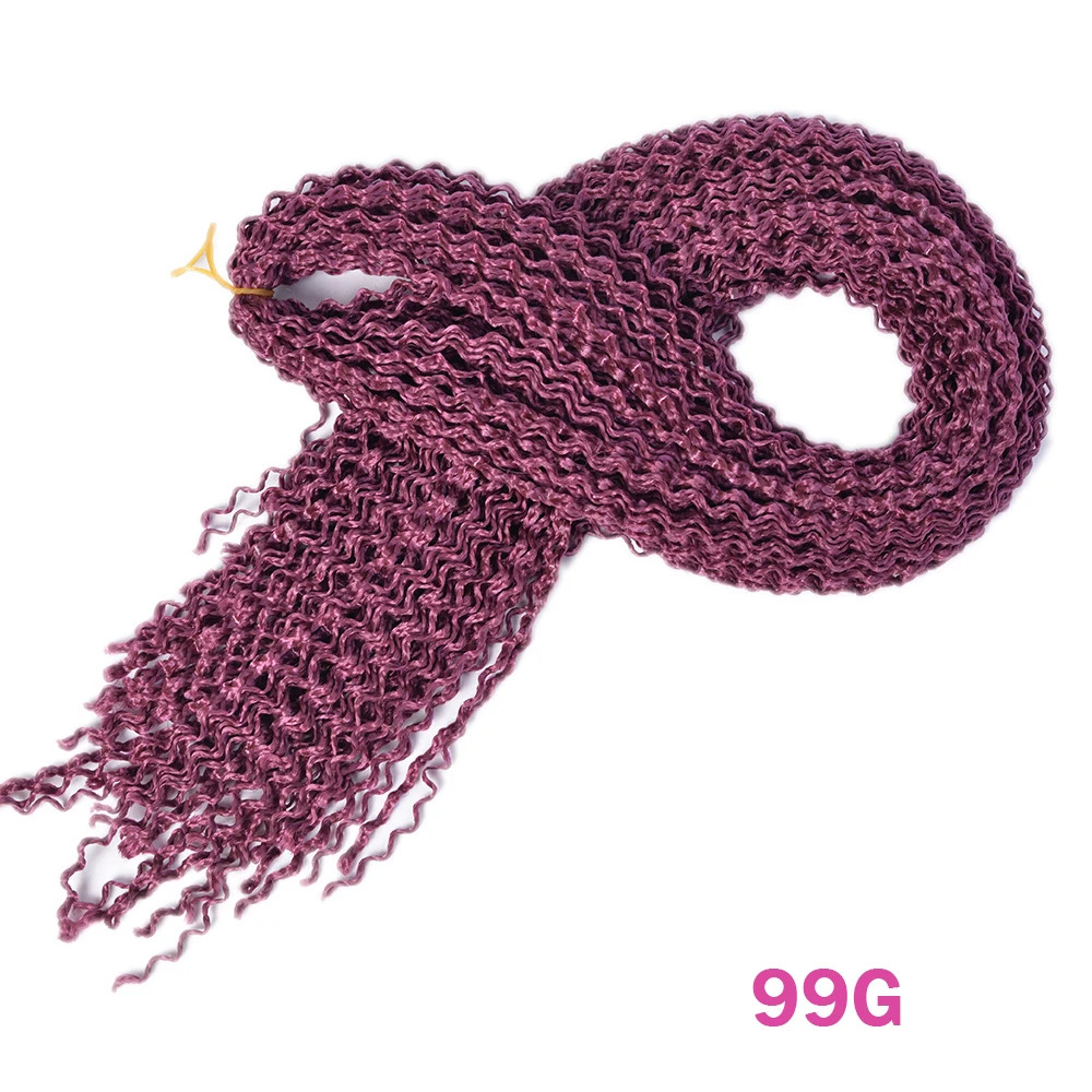 Zizi Curly Wave 28 Inch Long Synthetic Crochet Braiding Hair Extensions Thin