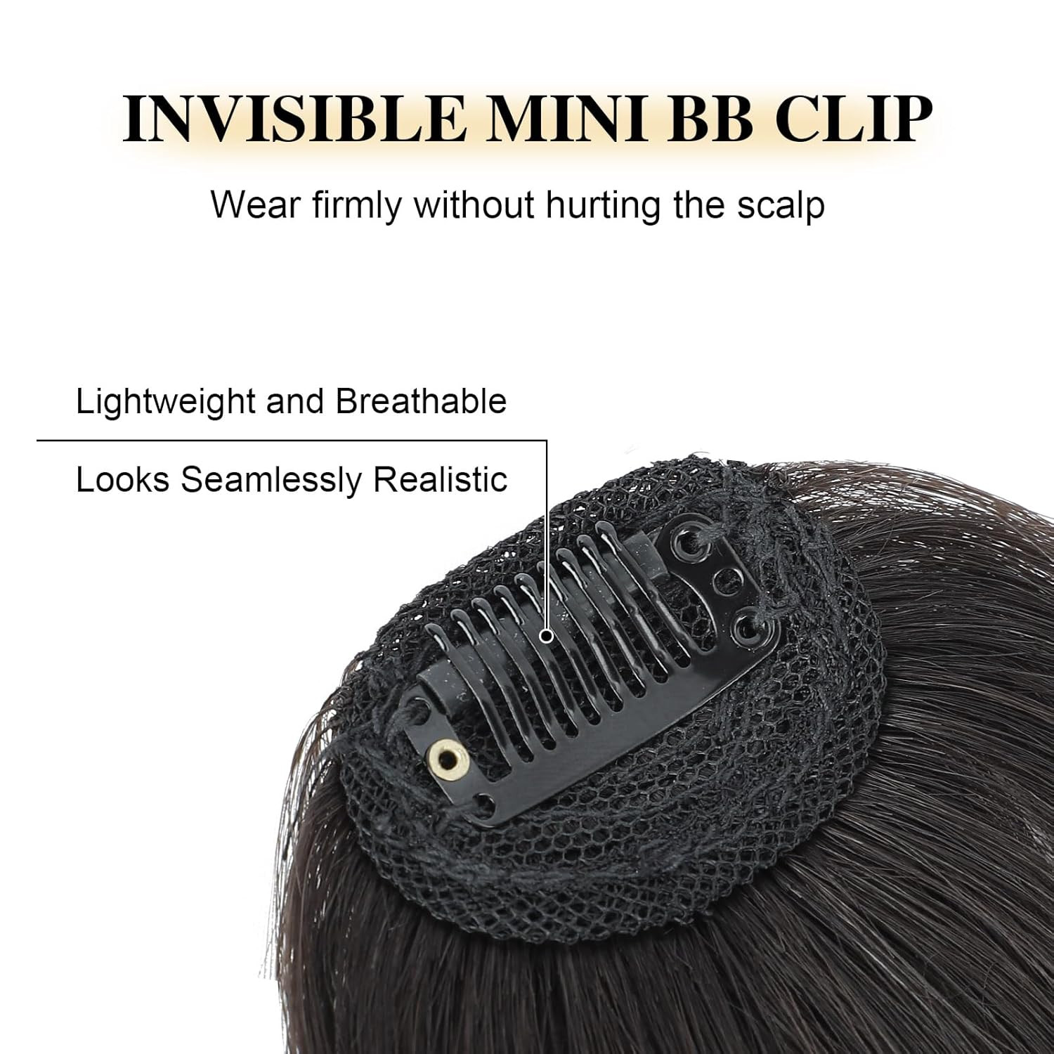 Clip in Bangs Real Human Hair Bangs Hair Clip with Temples Hairpieces for Women