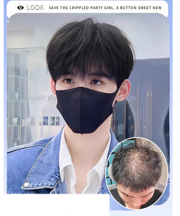 Men’s Short Toppers Hairpiece Real Human Hair Clip in Tape Hair Pieces Full Wig