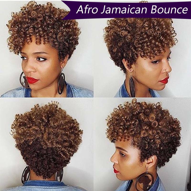 2″ Curly Jamaican Bounce Hair Crochet Extensions Braiding Spring Toni Hairpeices