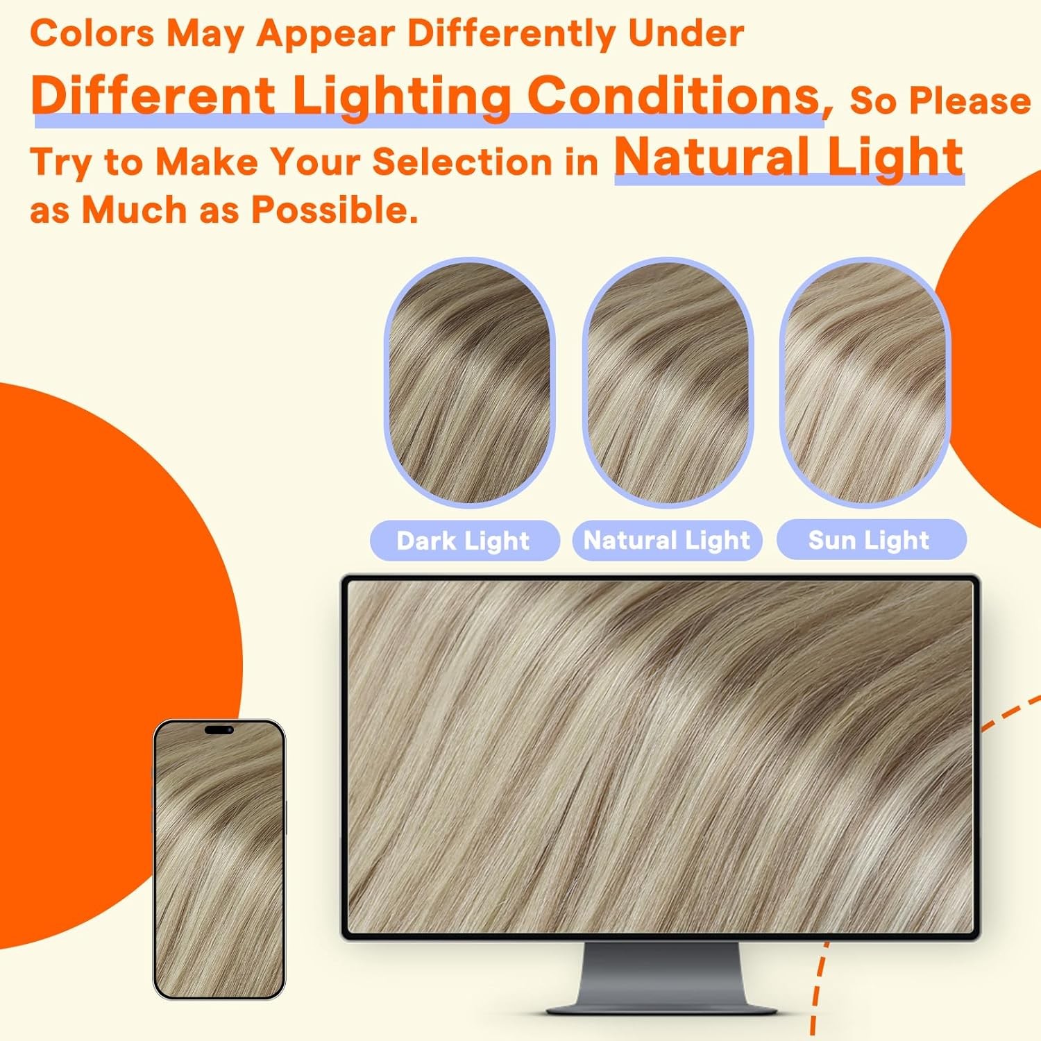Full Shine FISHLINE 16″ Brown/Honey Blonde Wire Hair Extensions FP 4-24-4_80G4