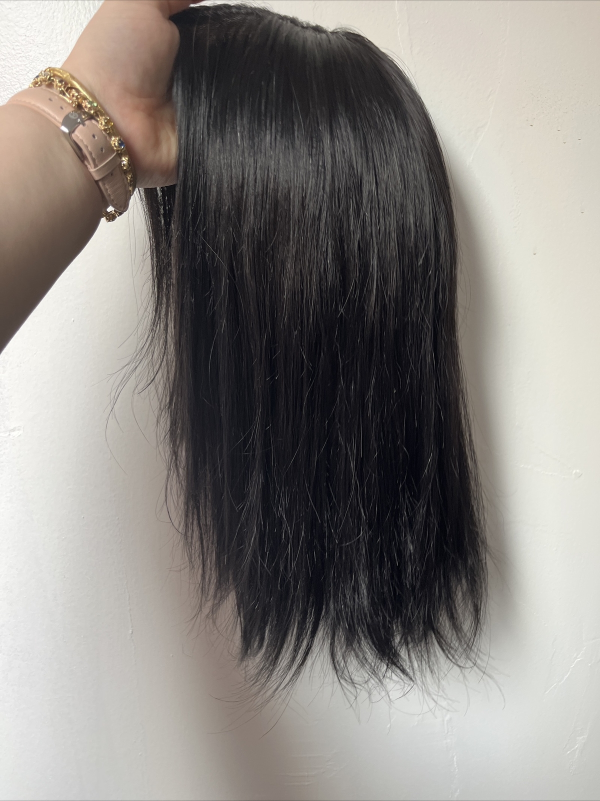 Authentic Bellami Jet Black Human Hair Lace Front Hand Tied Wig Long
