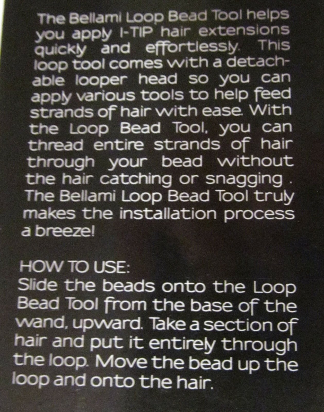 BELLAMI PROFESSIONAL LOOP BEAD TOOL FOR i-TIP HAIR EXTENSIONS W/ DETACHABLE HEAD