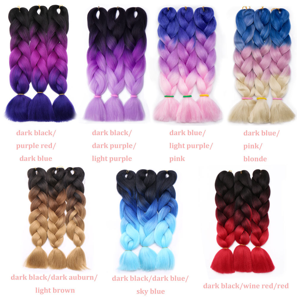 41″ Synthetic Kanekalons Jumbo Braiding Hair Extension Afro Twist Braids 165g US