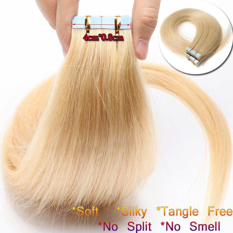 Straight Wavy Real 100 Human Hair Tape in Remy Seamless Skin Weft Hair Extension