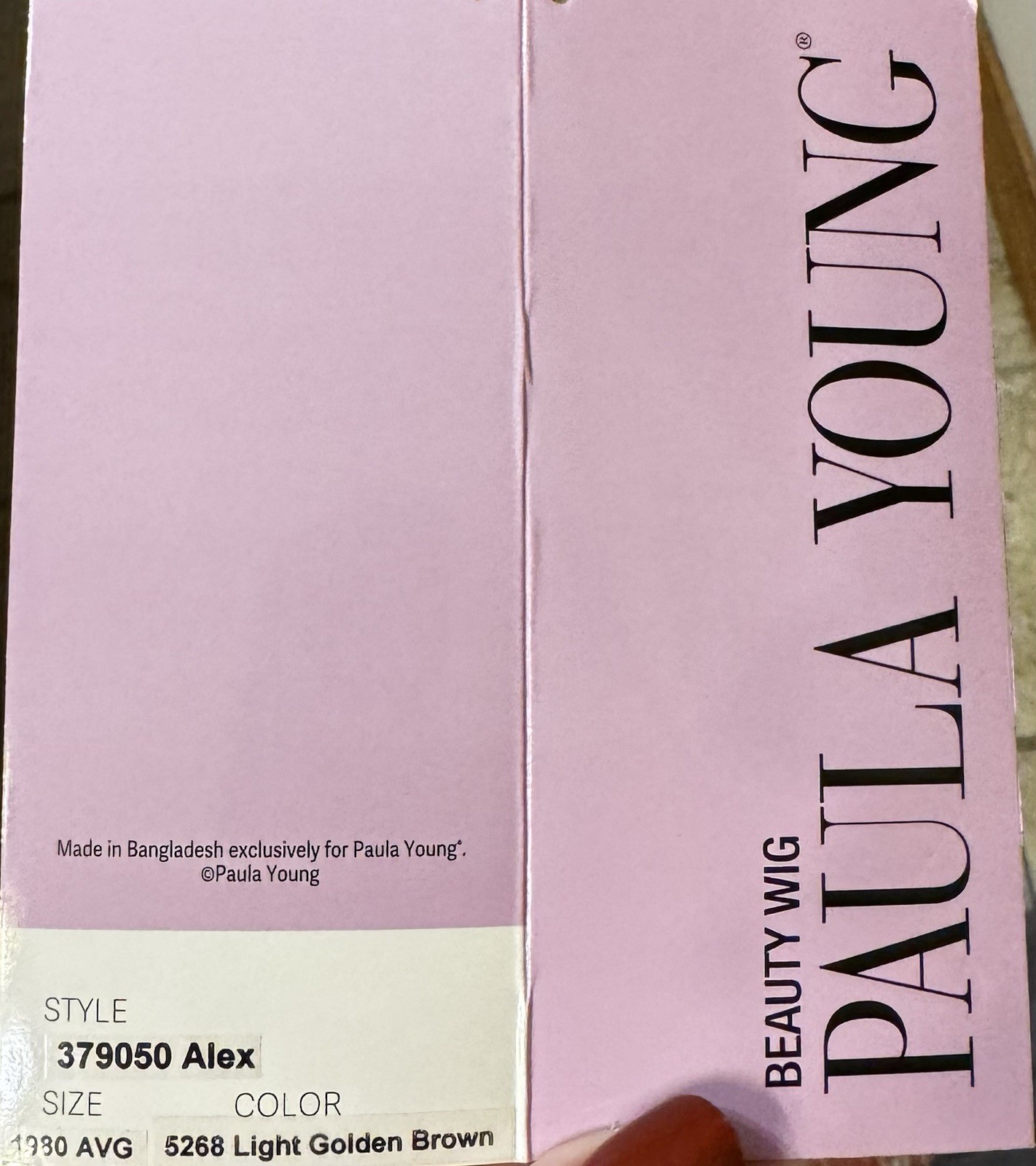 Paula Young Alex Wig 379050 Light Golden Brown Medium Open Wefted Synthetic