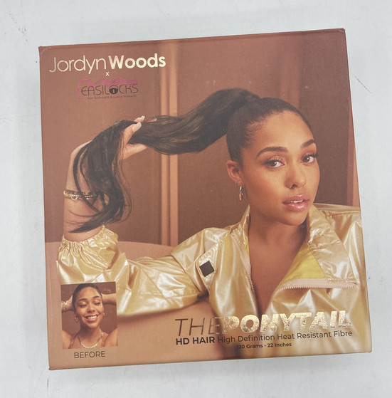 JORDYN WOODS EASILOCKS THE PONYTAIL HAIR HEATRESISTANT 22″ 120G DARK BROWN OMBRE