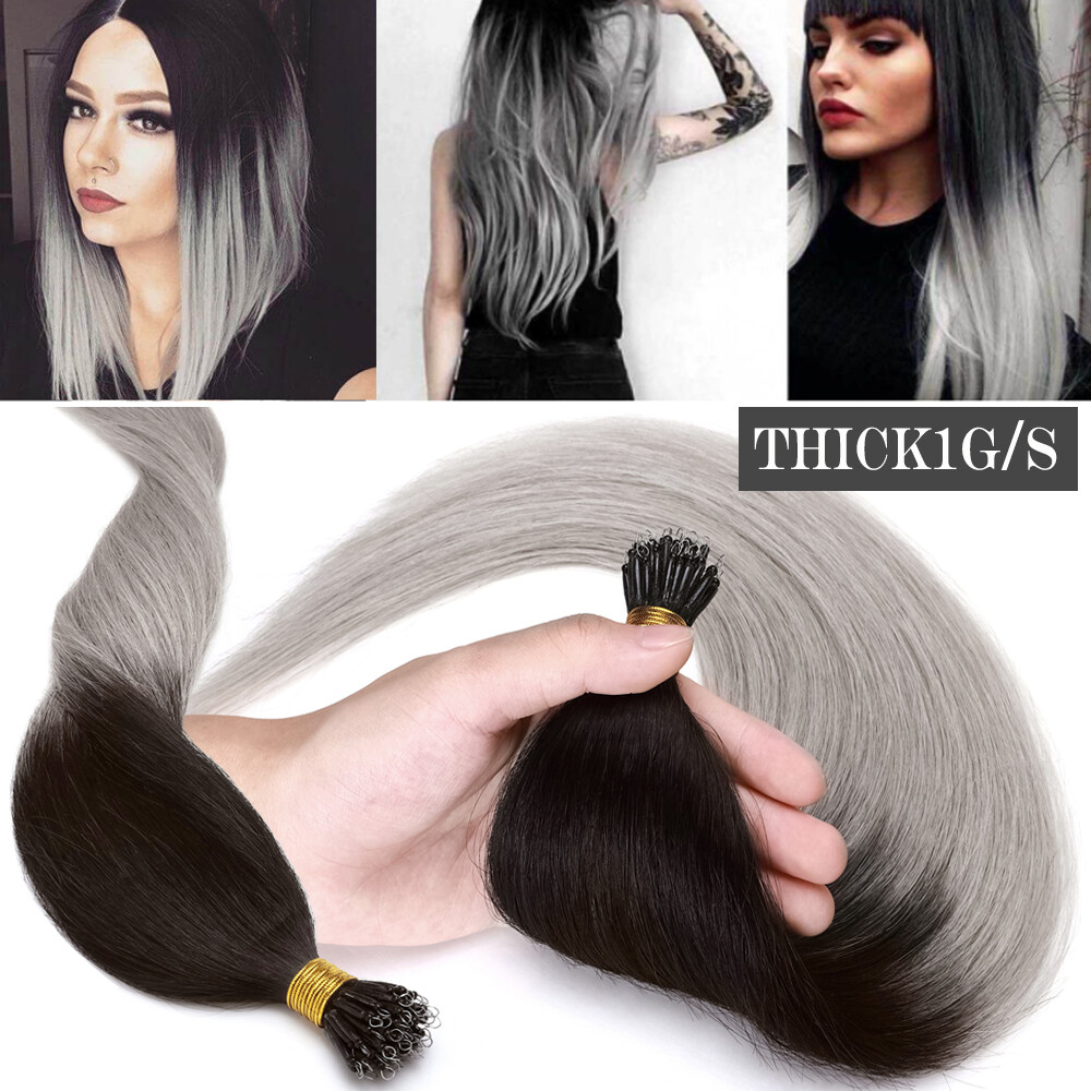 1G Bean Hair Extensions Nano Ring Micro Tip Remy Human Hair Micro Loop Highlight