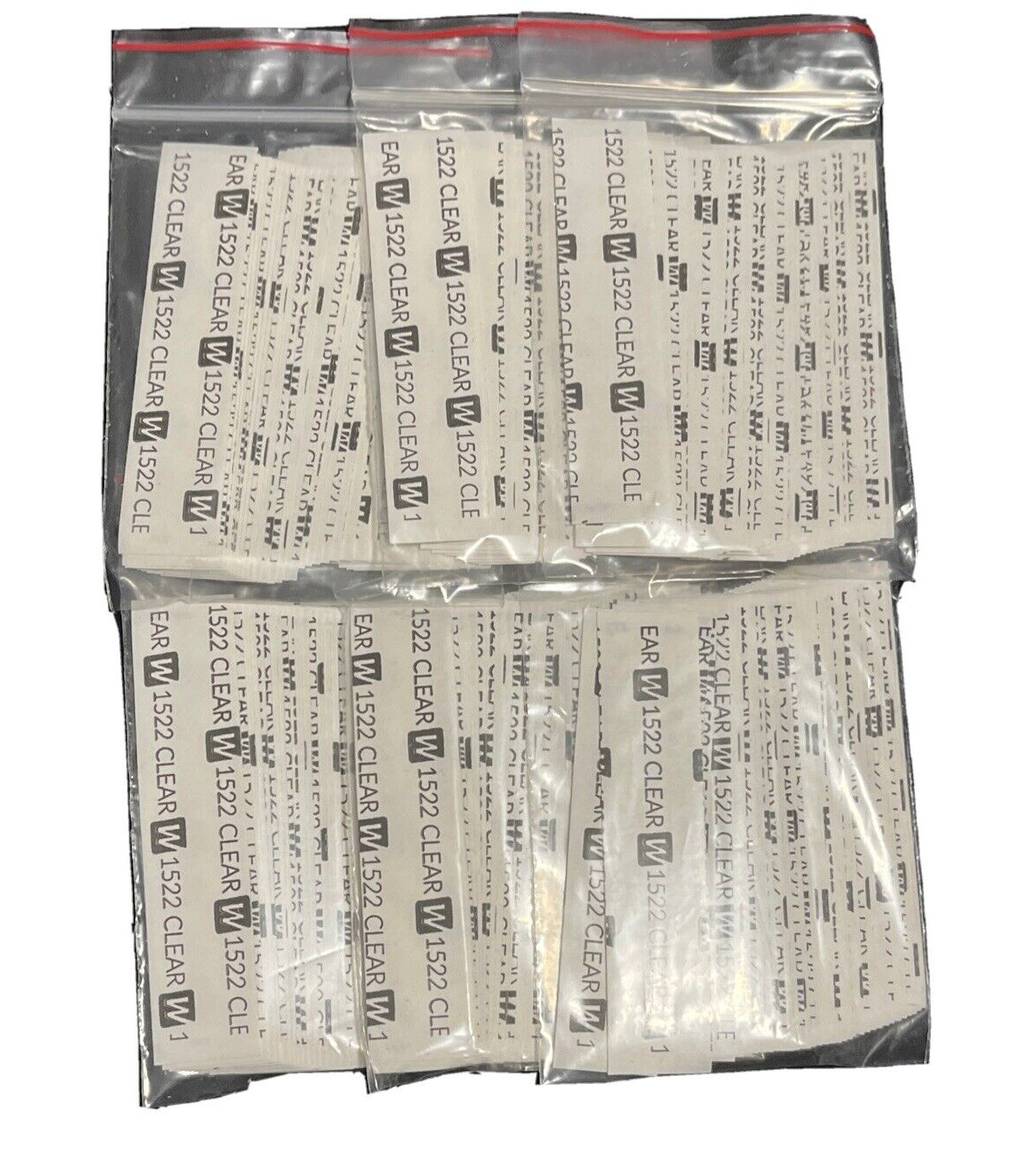 Walker 3M 1522 Hairpiece Tape 216 Pc 3/4” x 3”Straight 6Pack-Poly Wig Toupee-New
