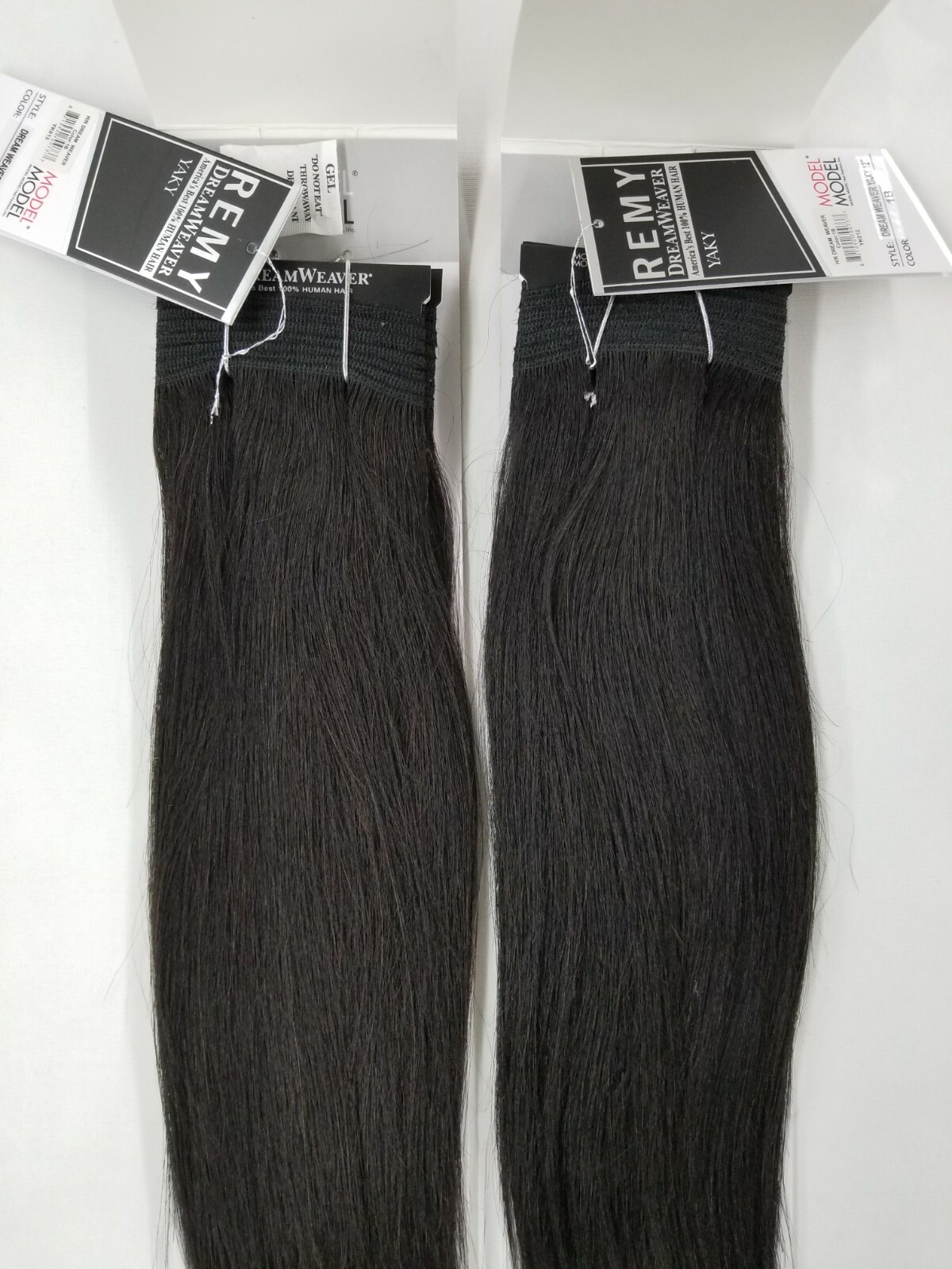 2 Packs ModelModel Remy Dreamweaver Yaky 100% Human Hair Extension 12″~Off Black