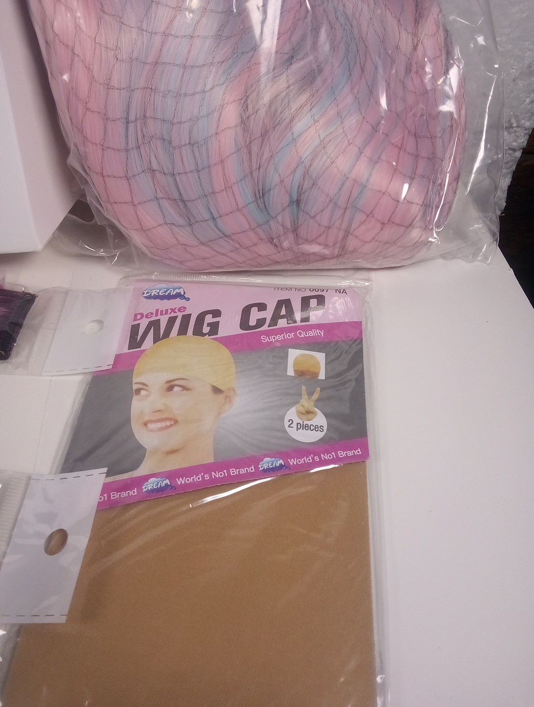 Faelbaty Fashion Wig Premium Wig 12* Mixed Blue Pink Wig