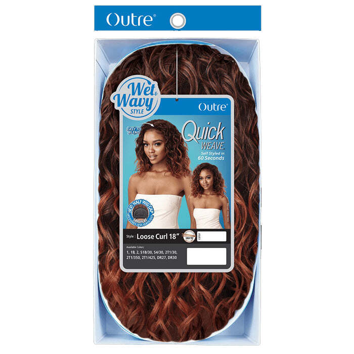 Outre Quick Weave Wet & Wavy Style Synthetic Half Wig – LOOSE CURL 18