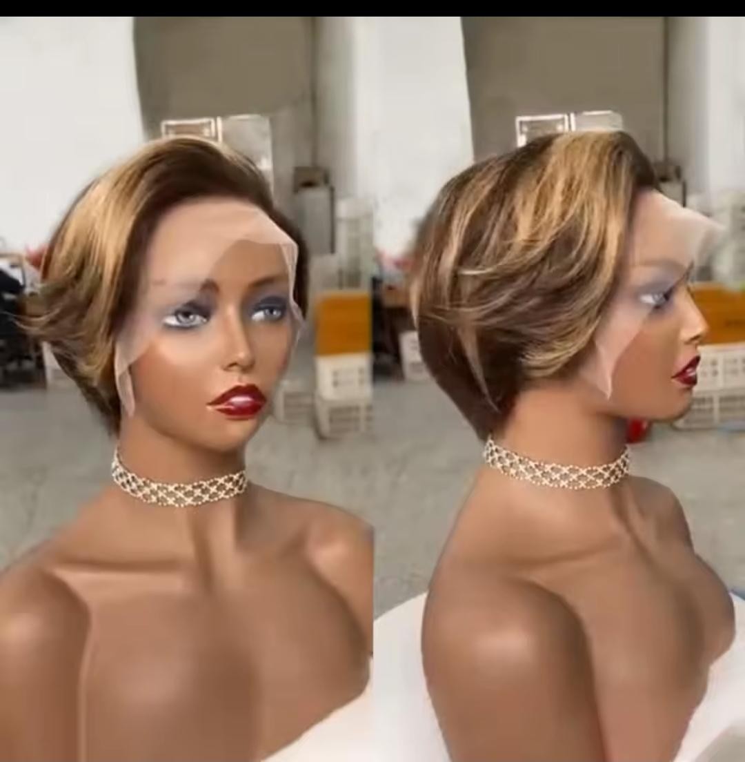 mishell 13×4 Lace Front Straight Bob Wig Multi Colors 10in for Women