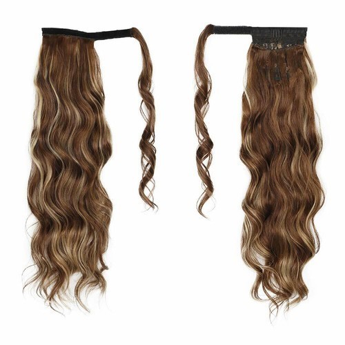 AISI BEAUTY 22 inch Clip in Ponytail Extension for Black Women Synthetic Wrap