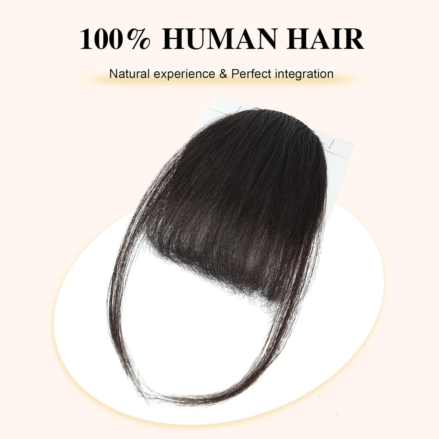 Clip in Bangs Real Human Hair Bangs Hair Clip with Temples Hairpieces for Women