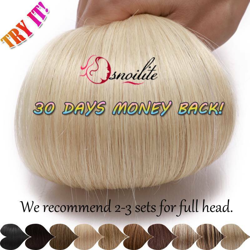100% Real Good Clip In Remy Human Hair Extensions Full Head Cheap Price 7 PCS A7