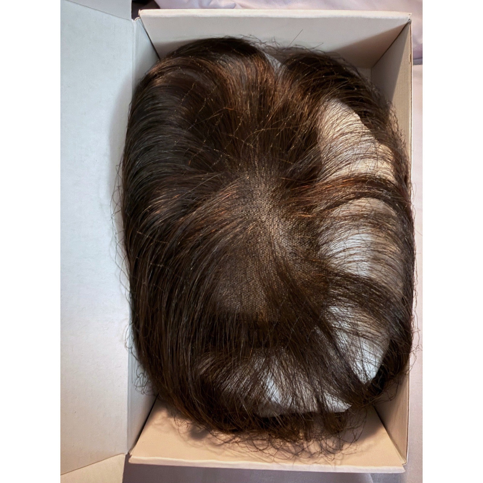 Clip In Bangs Remy Human Hair Topper Dark Brown #02 3D Wispy Bangs 11in Brunette