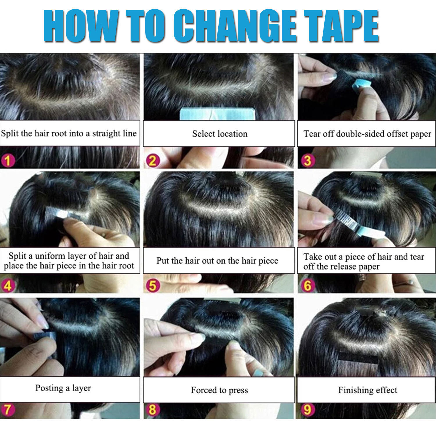 10-100PCS Double Sided Adhesive Super Tape for Tape In Hair Extensions Invisible