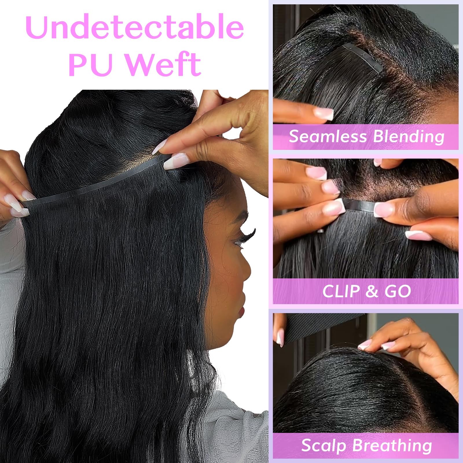 Idn Beauty Seamless Clip In Hair Extensions Human Hair Yaki Straight 20 Inch